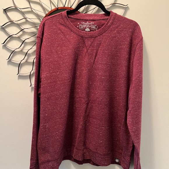 Copper & oak Shirts Copper Oak Size Xlarge Maroon Heathered Long